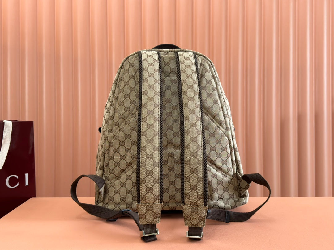 Gucci Backpack Beige mix Brown Canvas Leather 248446 mysite
