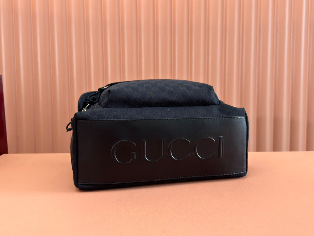 Gucci Backpack Black Canvas Leather 248447 mysite