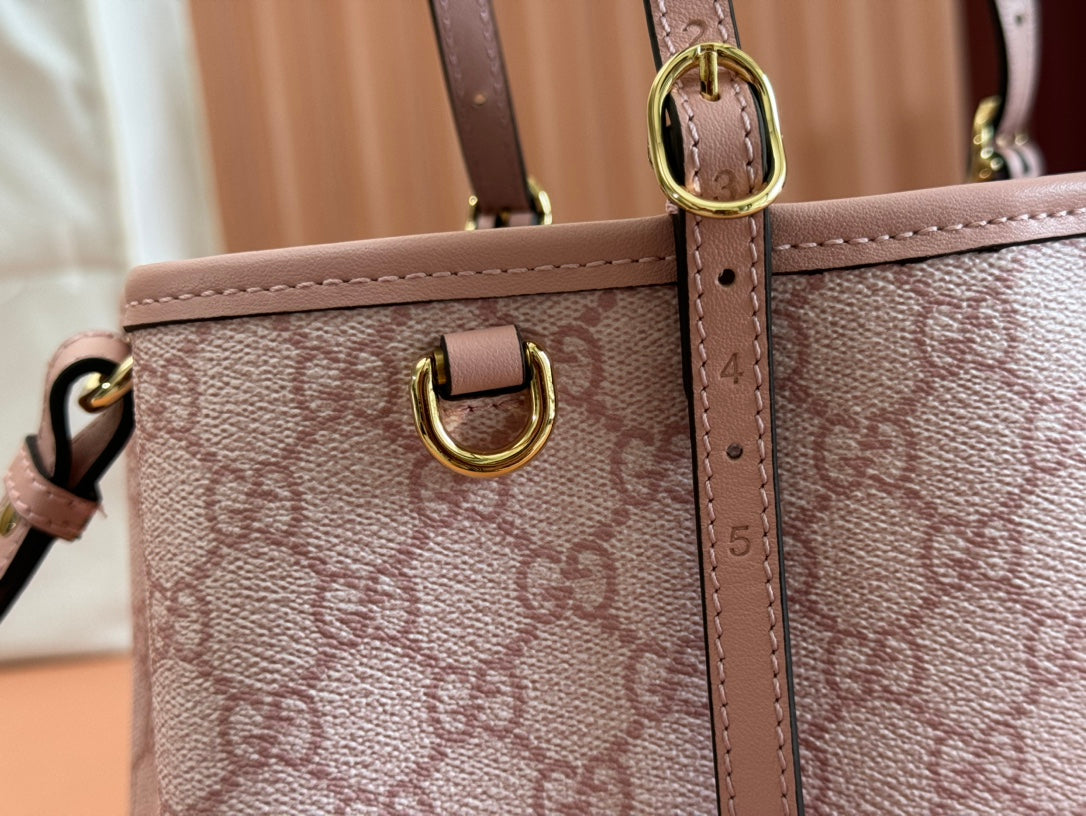 Gucci Ophidia 31cm Bag Pink Canvas 244357 mysite