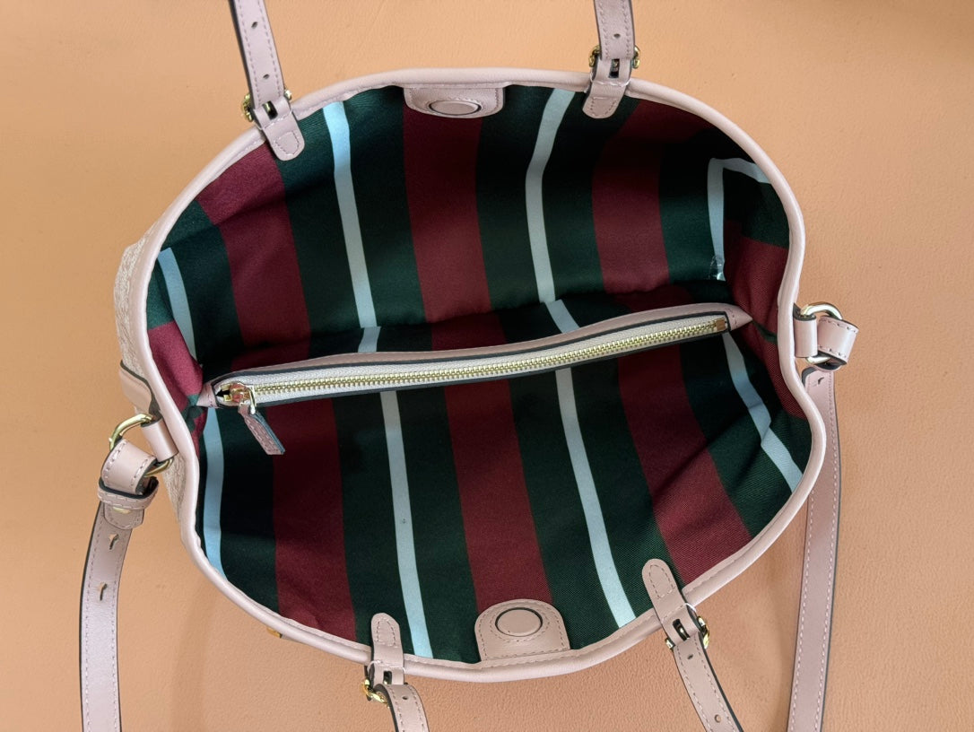 Gucci Ophidia 31cm Bag Pink Canvas 244357 mysite