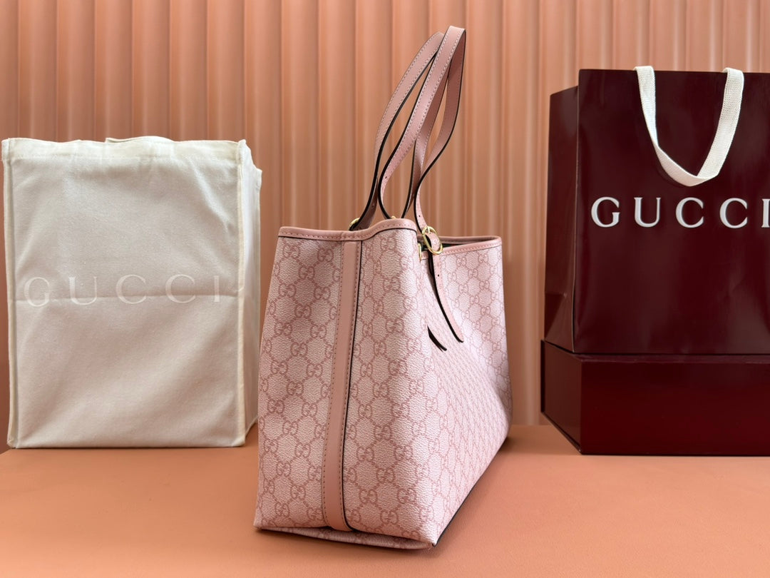 Gucci Ophidia 38cm Bag Pink Canvas 244358 mysite