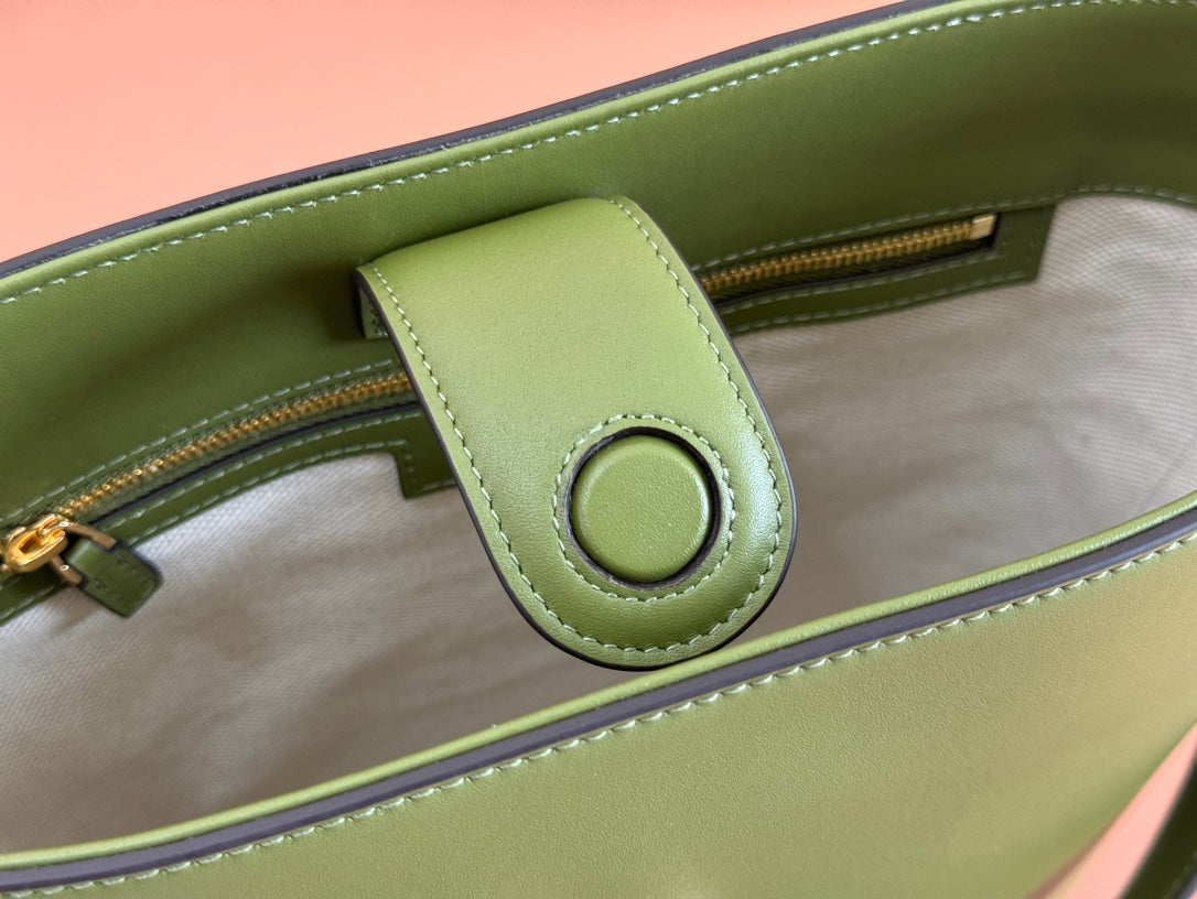 Gucci 73 Mini 27.5cm Bucket Bag Green Smooth Leather 244437 mysite