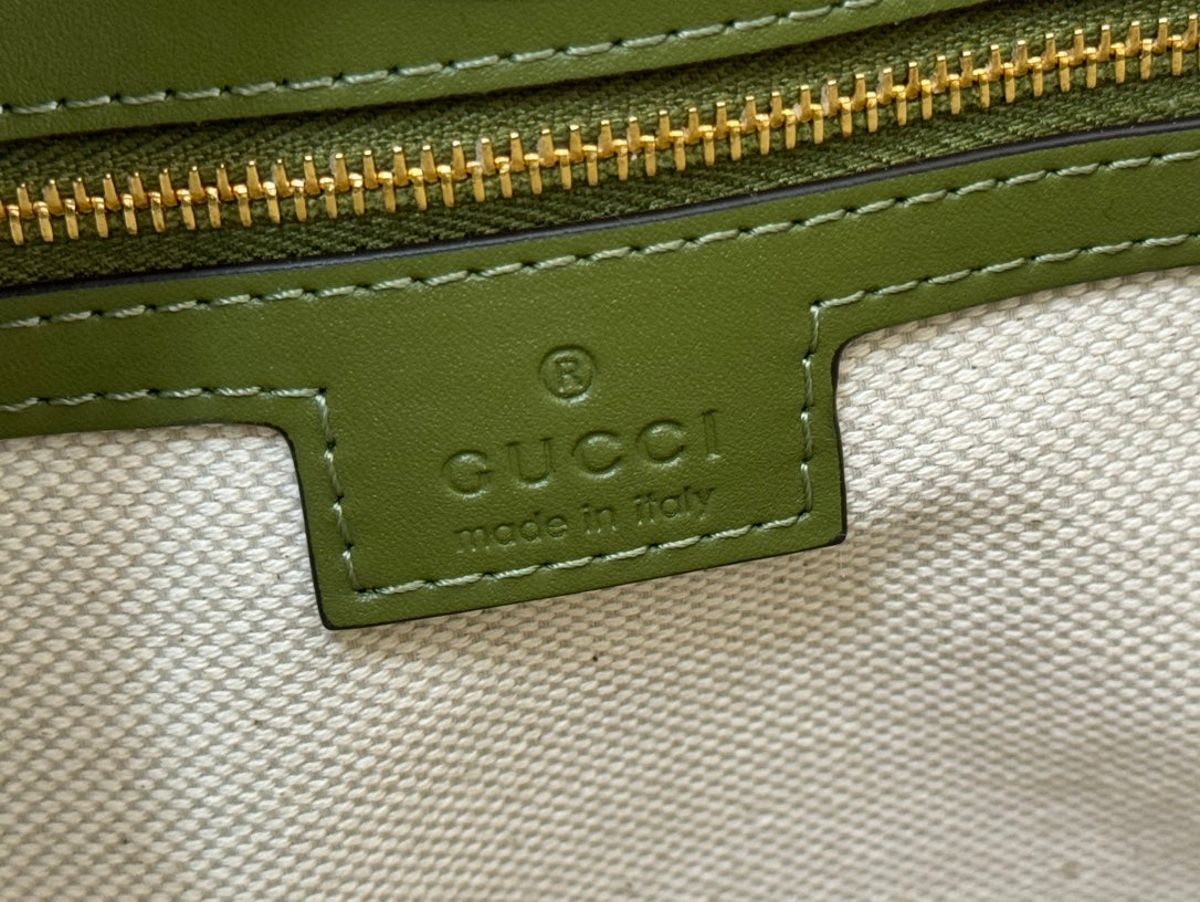 Gucci 73 Mini 27.5cm Bucket Bag Green Smooth Leather 244437 mysite