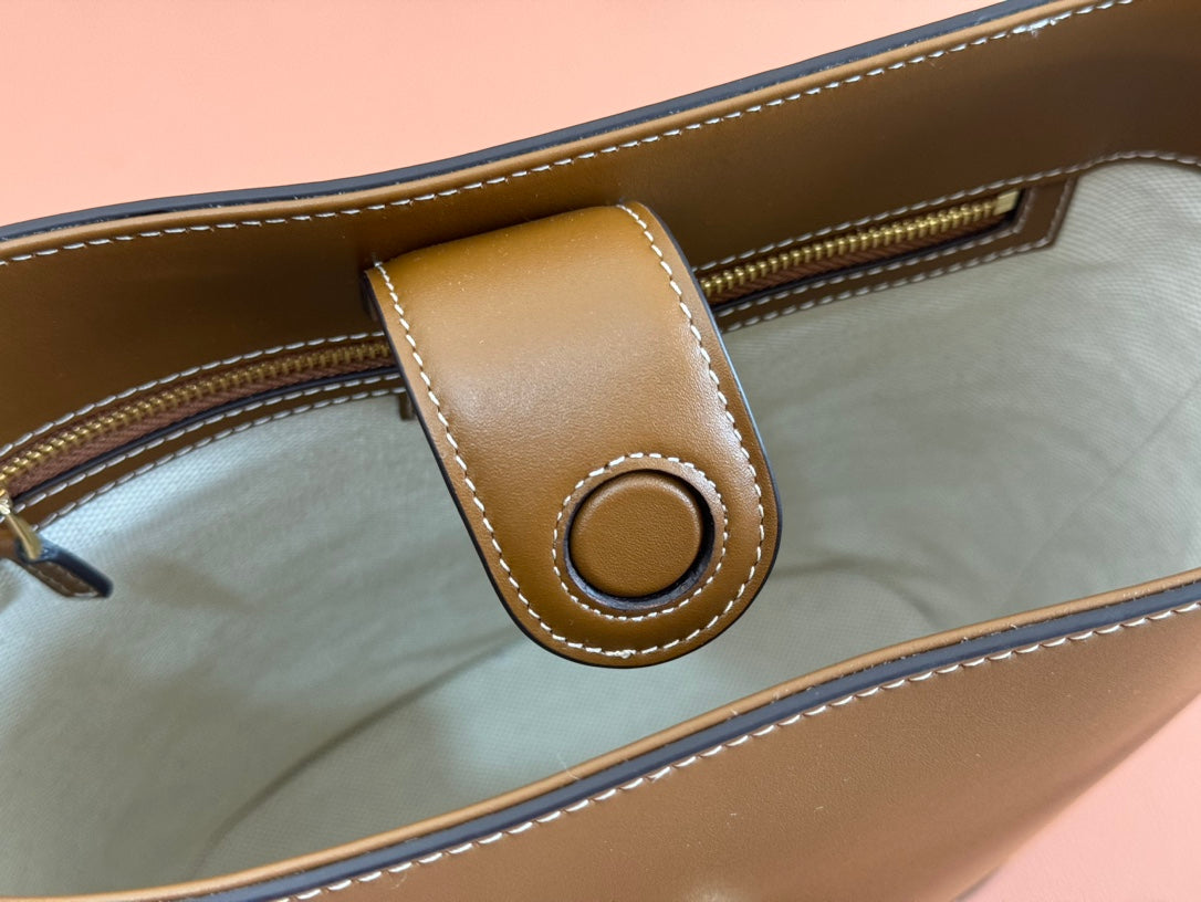 Gucci 73 Mini 27.5cm Bucket Bag Brown Smooth Leather 244436 mysite