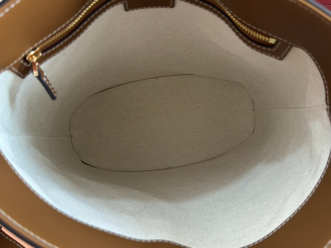 Gucci 73 Mini 27.5cm Bucket Bag Brown Smooth Leather 244436 mysite