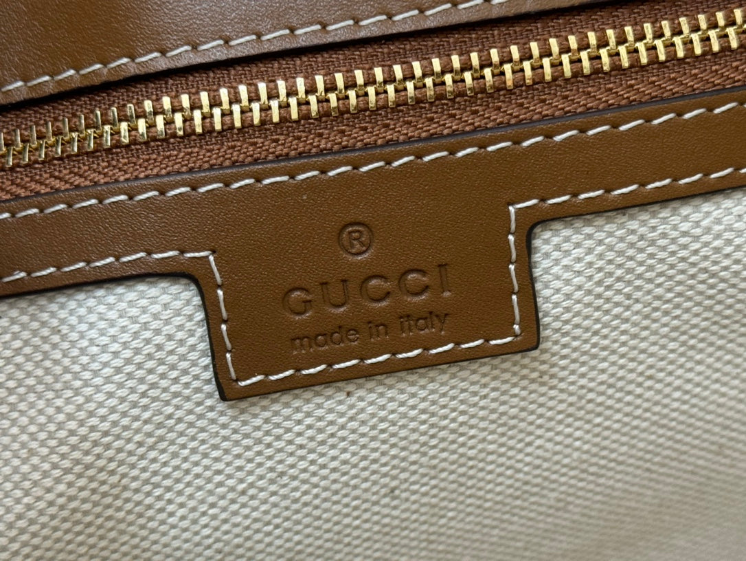 Gucci 73 Mini 27.5cm Bucket Bag Brown Smooth Leather 244436 mysite