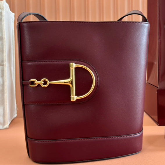 Gucci 73 Mini 27.5cm Bucket Bag Rosso Ancora red Smooth Leather 244435 mysite