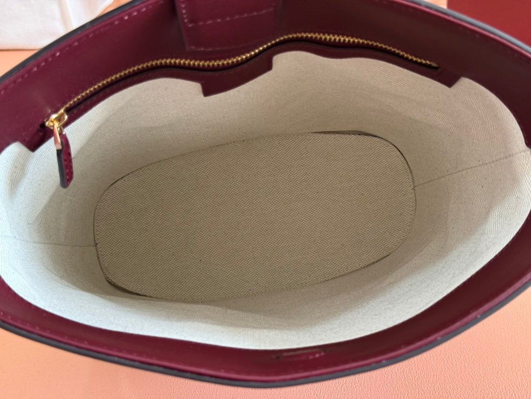 Gucci 73 Mini 27.5cm Bucket Bag Rosso Ancora red Smooth Leather 244435 mysite