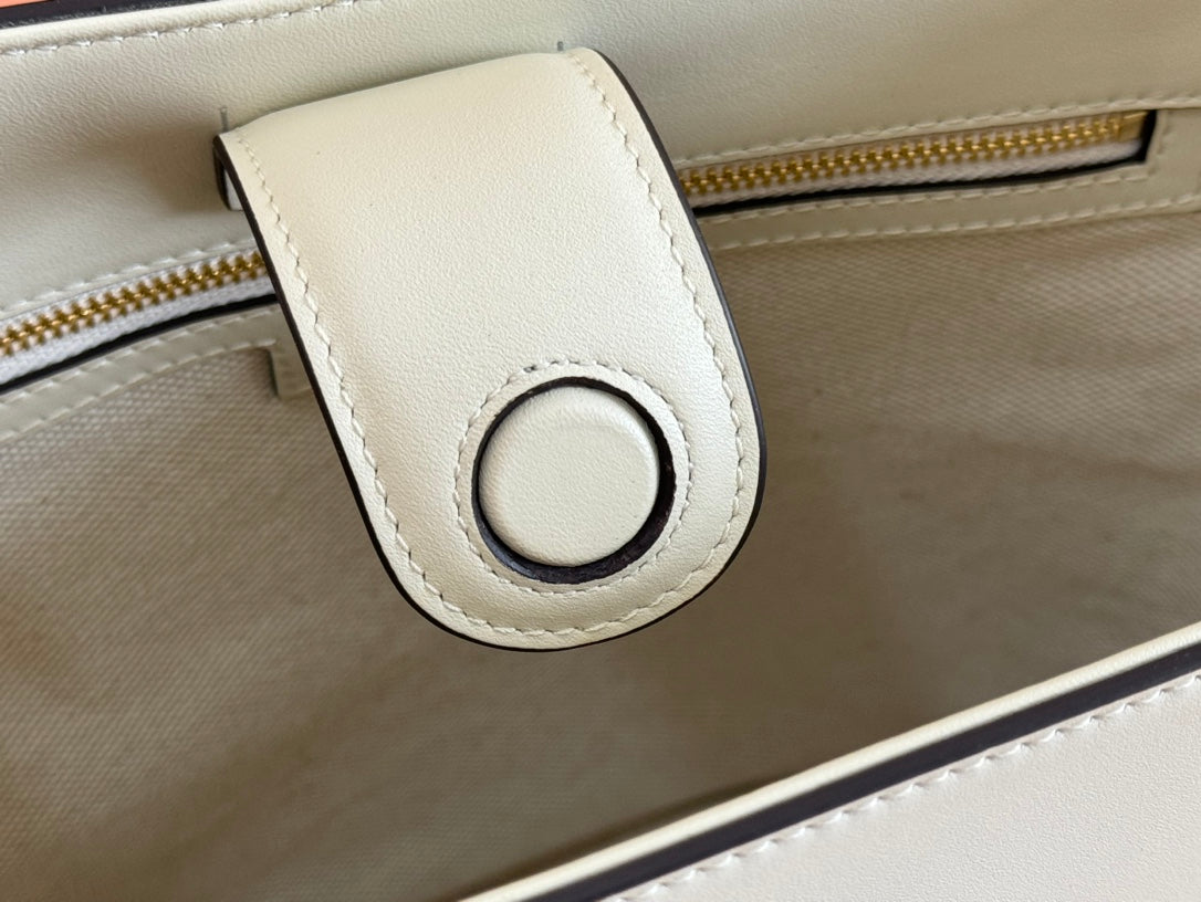 Gucci 73 Mini 27.5cm Bucket Bag White Smooth Leather 244434 mysite