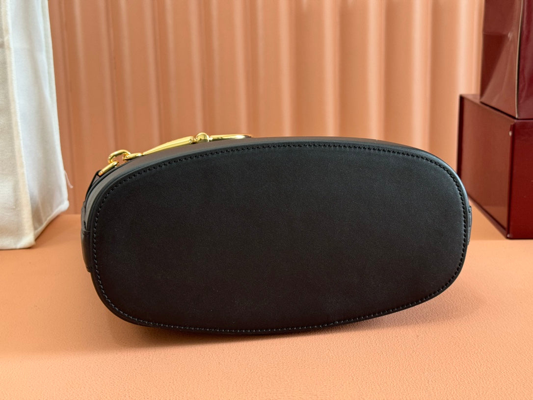 Gucci 73 Mini 27.5cm Bucket Bag Black Smooth Leather 244433 mysite