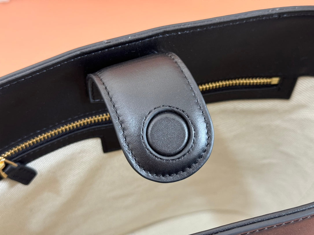 Gucci 73 Mini 27.5cm Bucket Bag Black Smooth Leather 244433 mysite