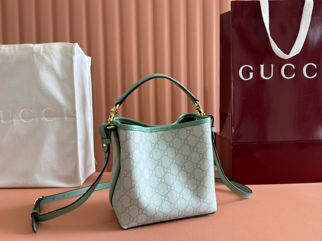 Gucci Ophidia 20.5cm Bag Green Canvas 244363 mysite
