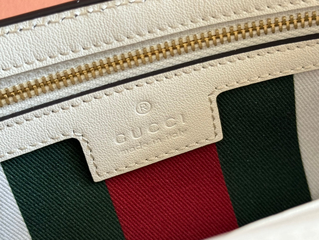 Gucci Emblem Mini Shoulder Bag Beige Green Canvas Leather 244543 mysite