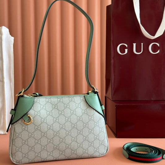 Gucci Ophidia 24.5cm Bag Green Canvas 244369 mysite