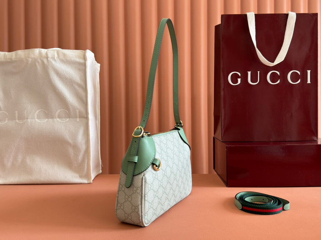 Gucci Ophidia 24.5cm Bag Green Canvas 244369 mysite