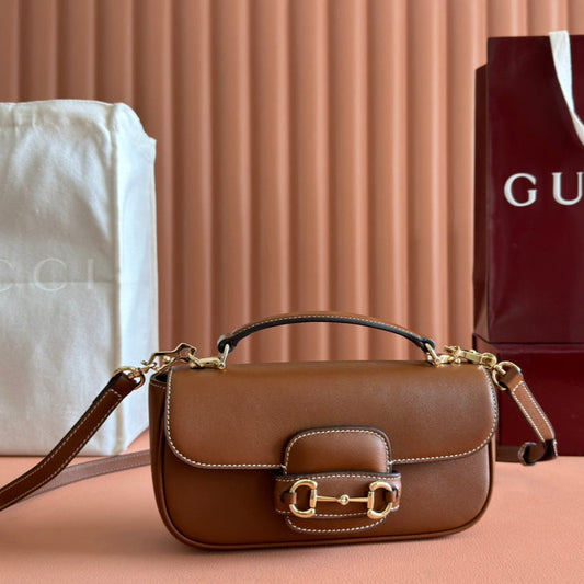 Gucci Horsebit 1995 Bag Brown Calfskin mysite