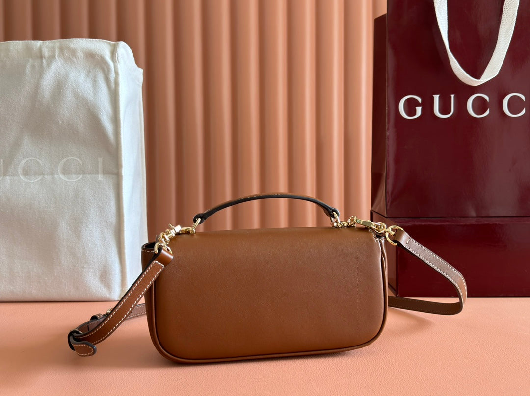 Gucci Horsebit 1995 Bag Brown Calfskin mysite