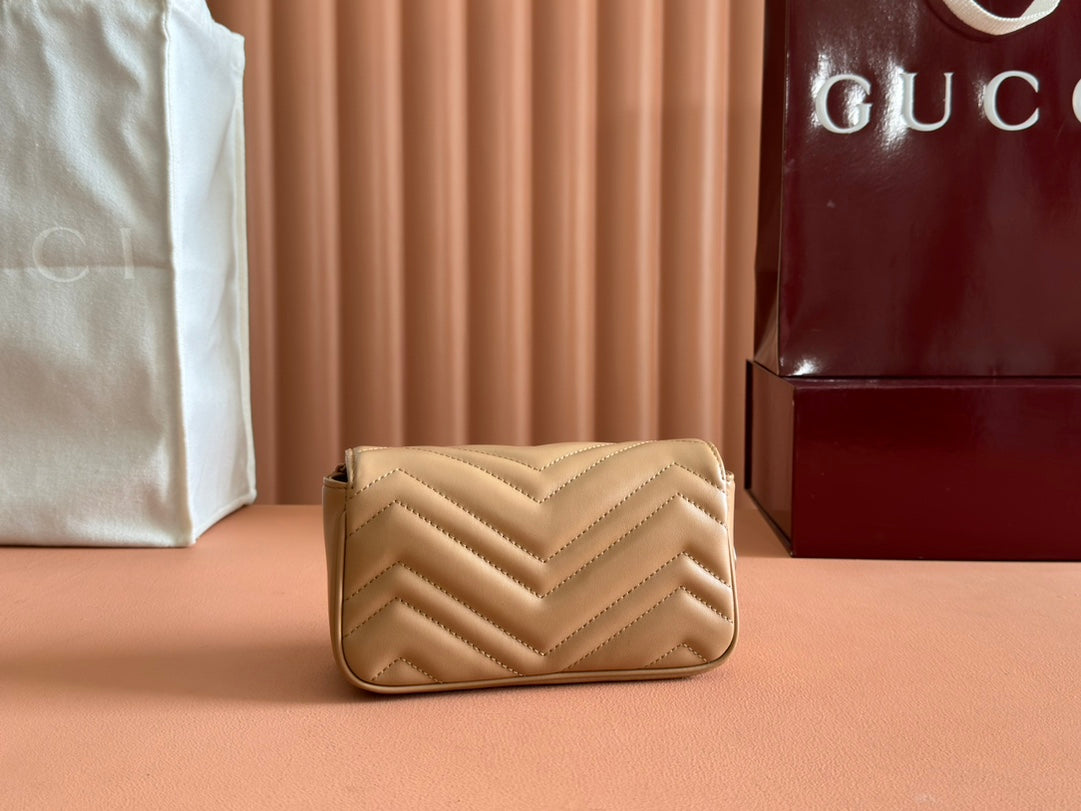 Gucci GG Marmont 16.5 Bag All Beige Calfskin 248378 mysite