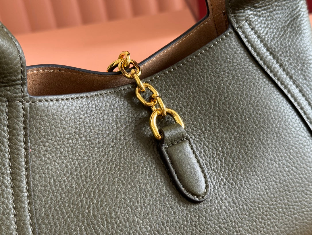 Gucci Softbit Shoulder Bag Green Calfskin mysite