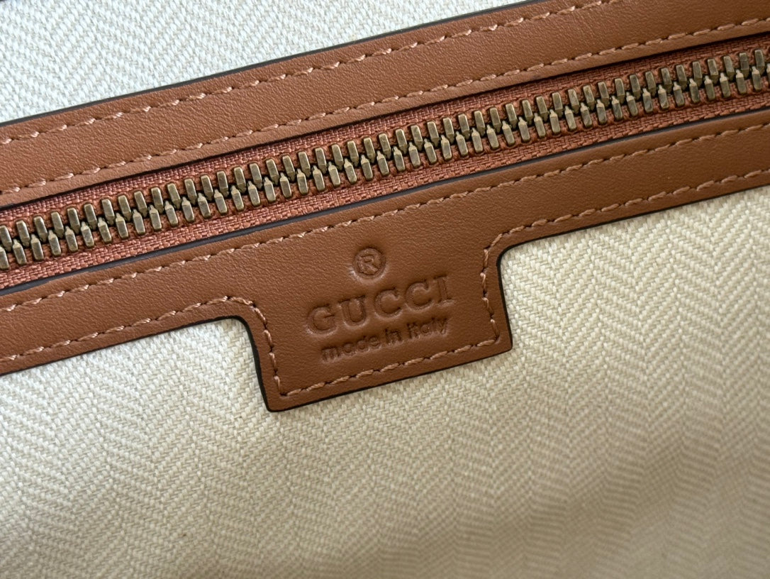 Gucci Emblem Crossbody Bag Brown Calfskin 248360 mysite