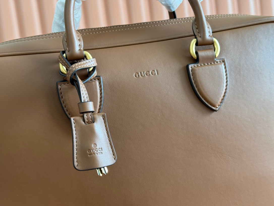 Gucci Emblem Briefcase Brown Calfskin 248359 mysite