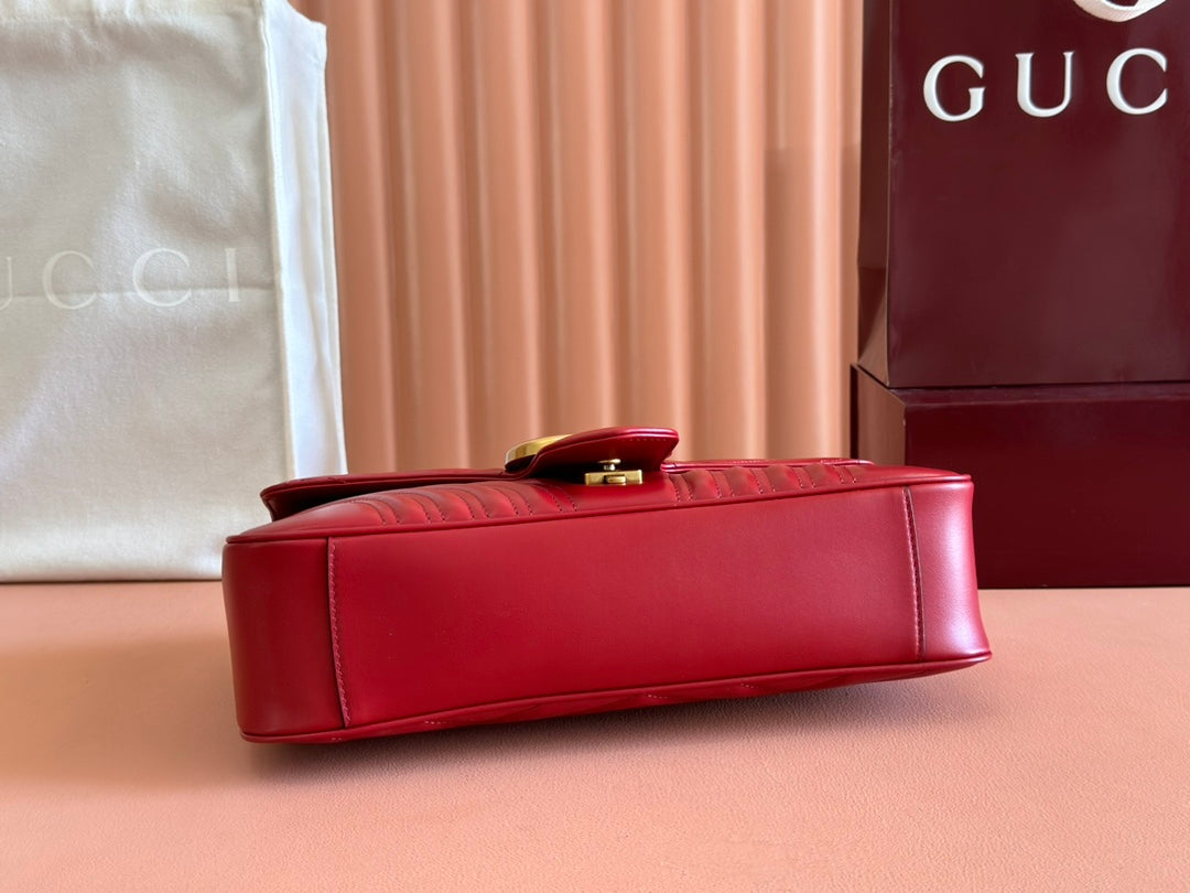 Gucci GG Marmont 31 Bag Red Calfskin 248222 mysite