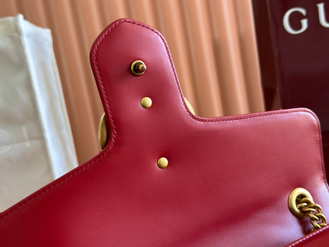 Gucci GG Marmont 31 Bag Red Calfskin 248222 mysite