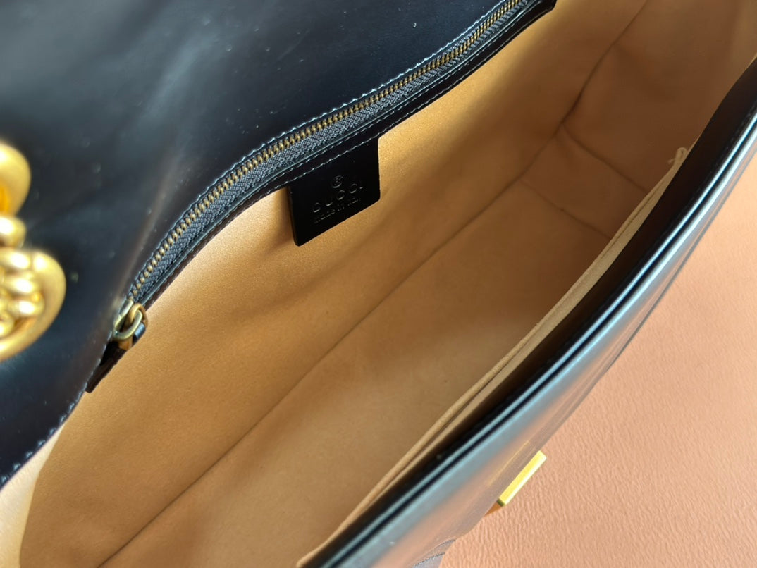 Gucci GG Marmont 31 Bag Black Calfskin 248223 mysite
