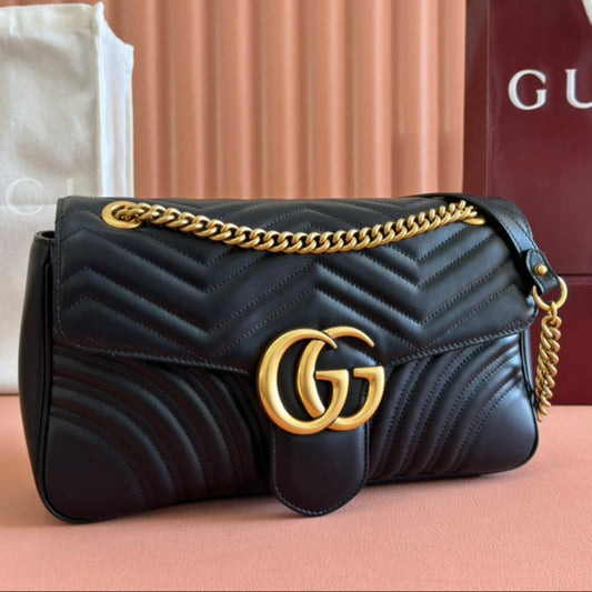 Gucci GG Marmont 31 Bag Black Calfskin 248223 mysite