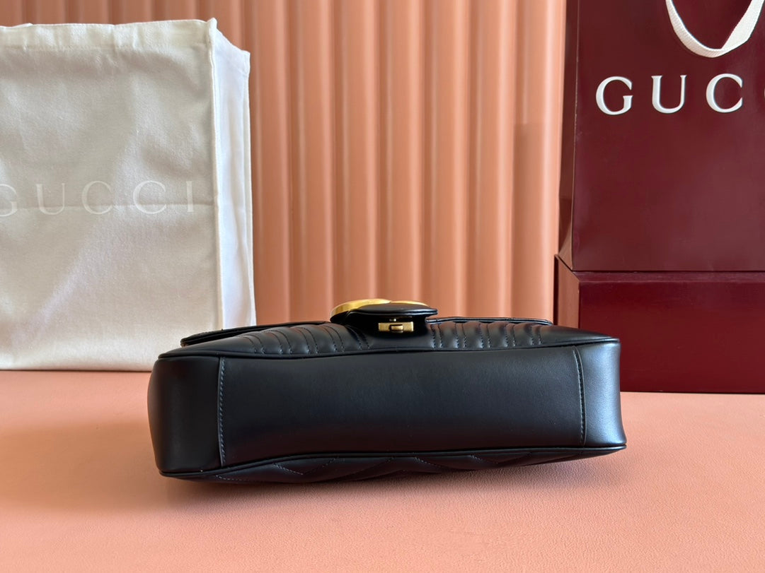 Gucci GG Marmont 31 Bag Black Calfskin 248223 mysite
