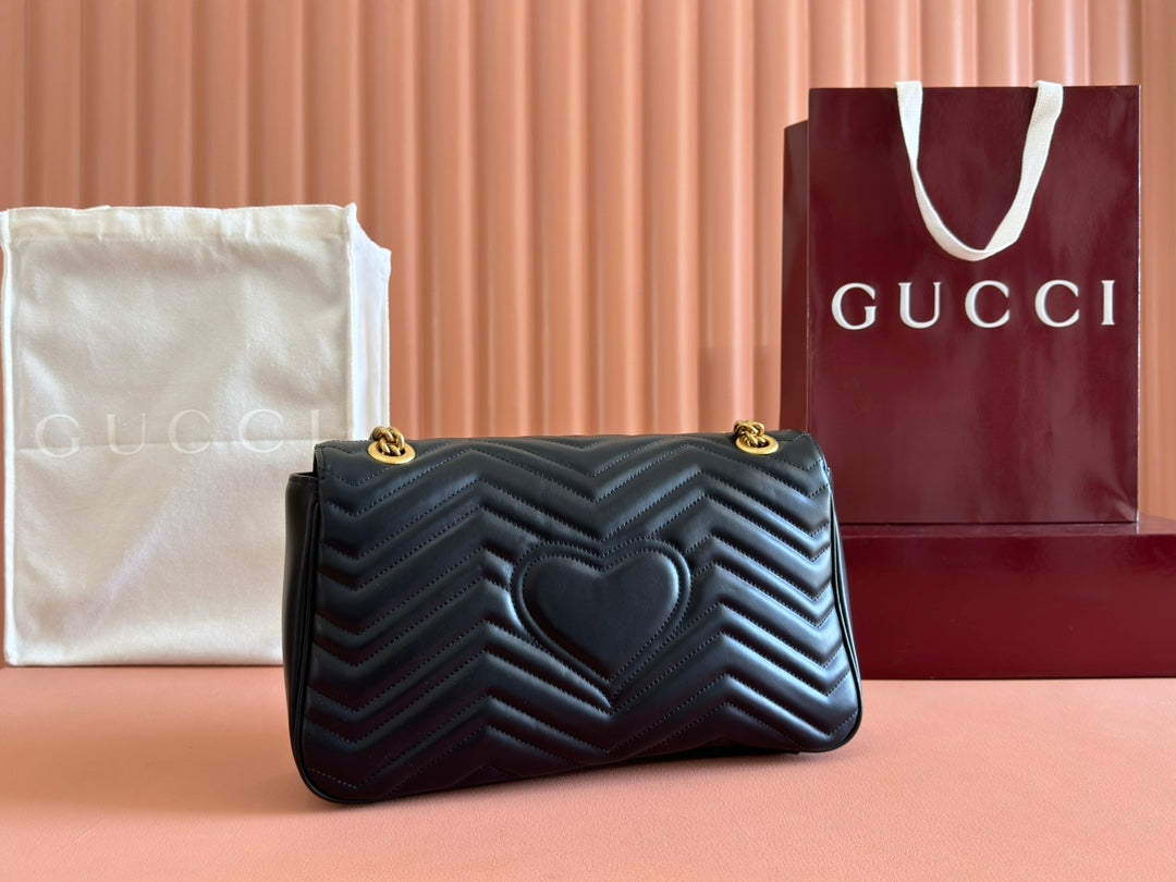Gucci GG Marmont 31 Bag Black Calfskin 248223 mysite