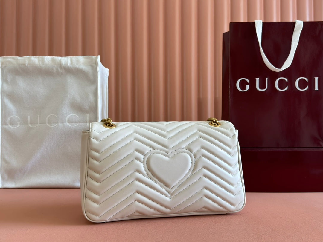 Gucci GG Marmont 31 Bag White Calfskin 248224 mysite