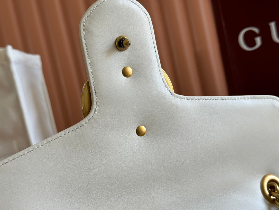 Gucci GG Marmont 31 Bag White Calfskin 248224 mysite