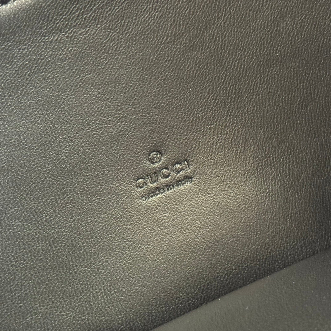 Gucci Body Double Lock Handbag Black Velvet Embossed Leather 248133 mysite