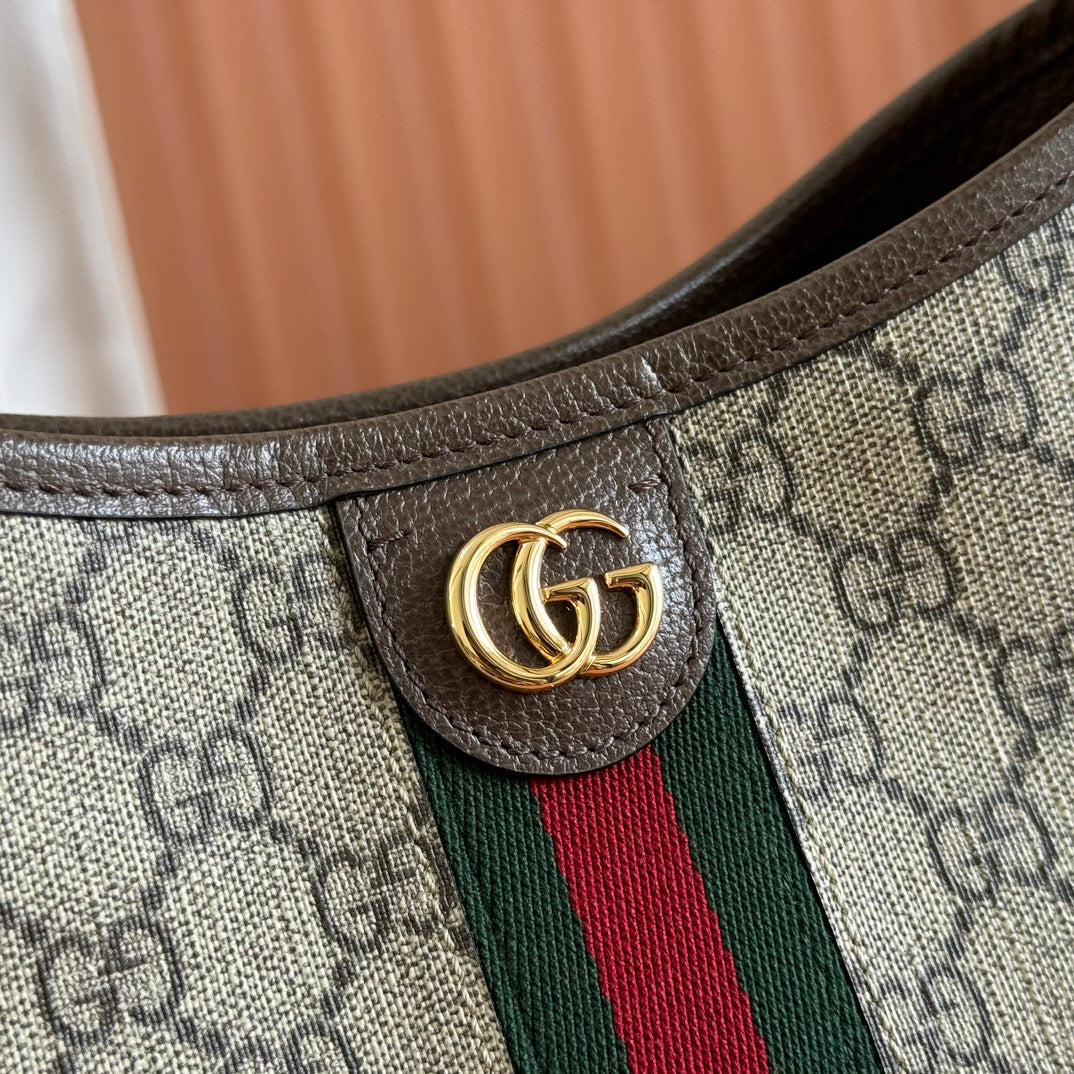 Gucci Ophidia 23cm Bag Ebony Brown Canvas Leather 248270 mysite
