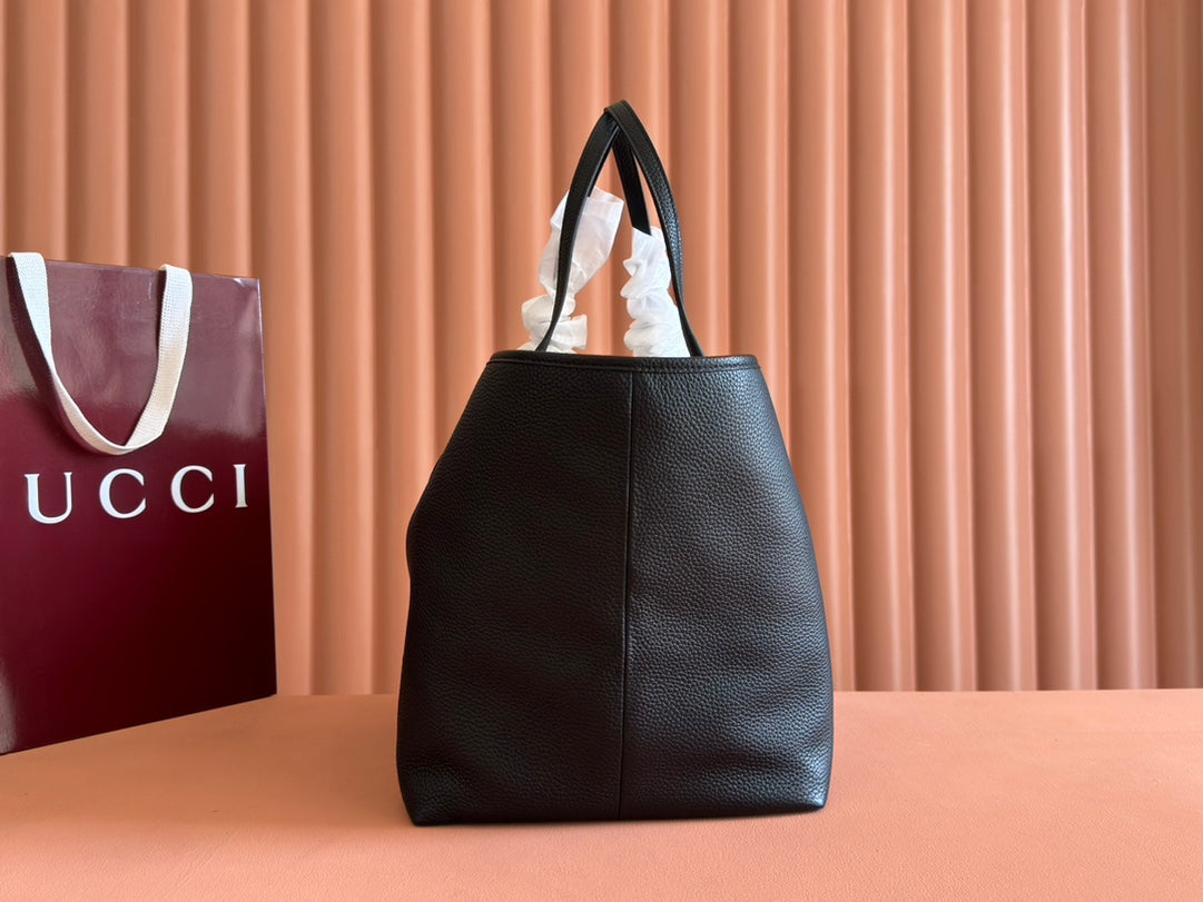 Gucci Totissima 30cm Tote Bag Black Calfskin 248124 mysite