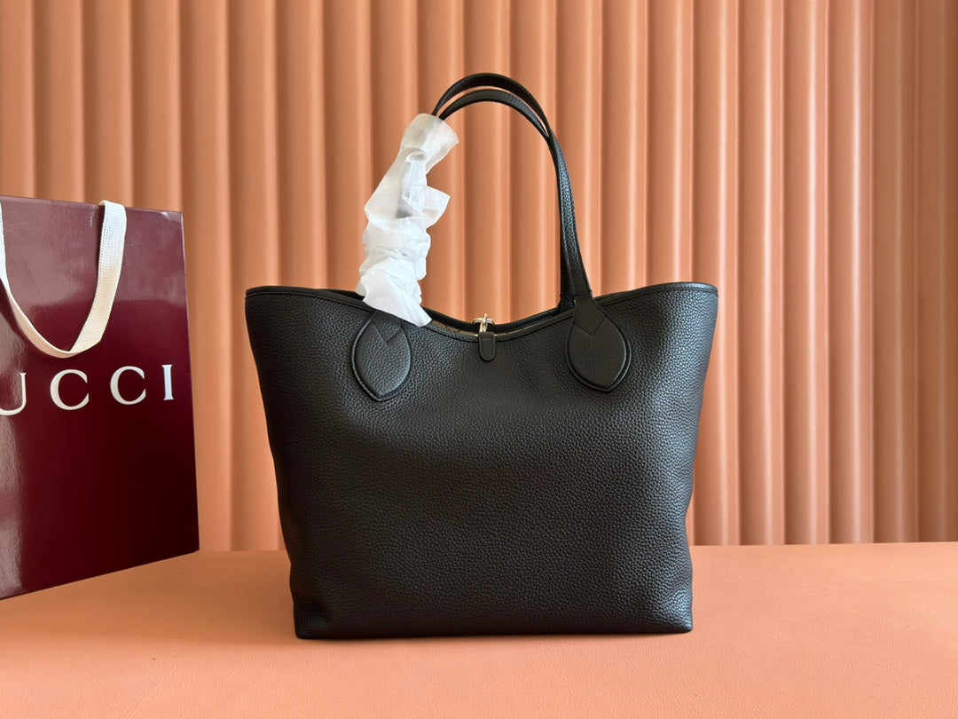 Gucci Totissima 30cm Tote Bag Black Calfskin 248124 mysite