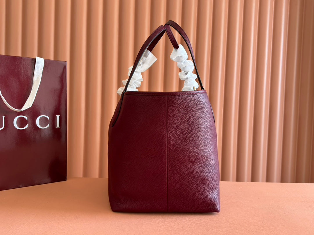 Gucci Totissima 30cm Tote Bag Rosso Ancora Red Calfskin 248125 mysite