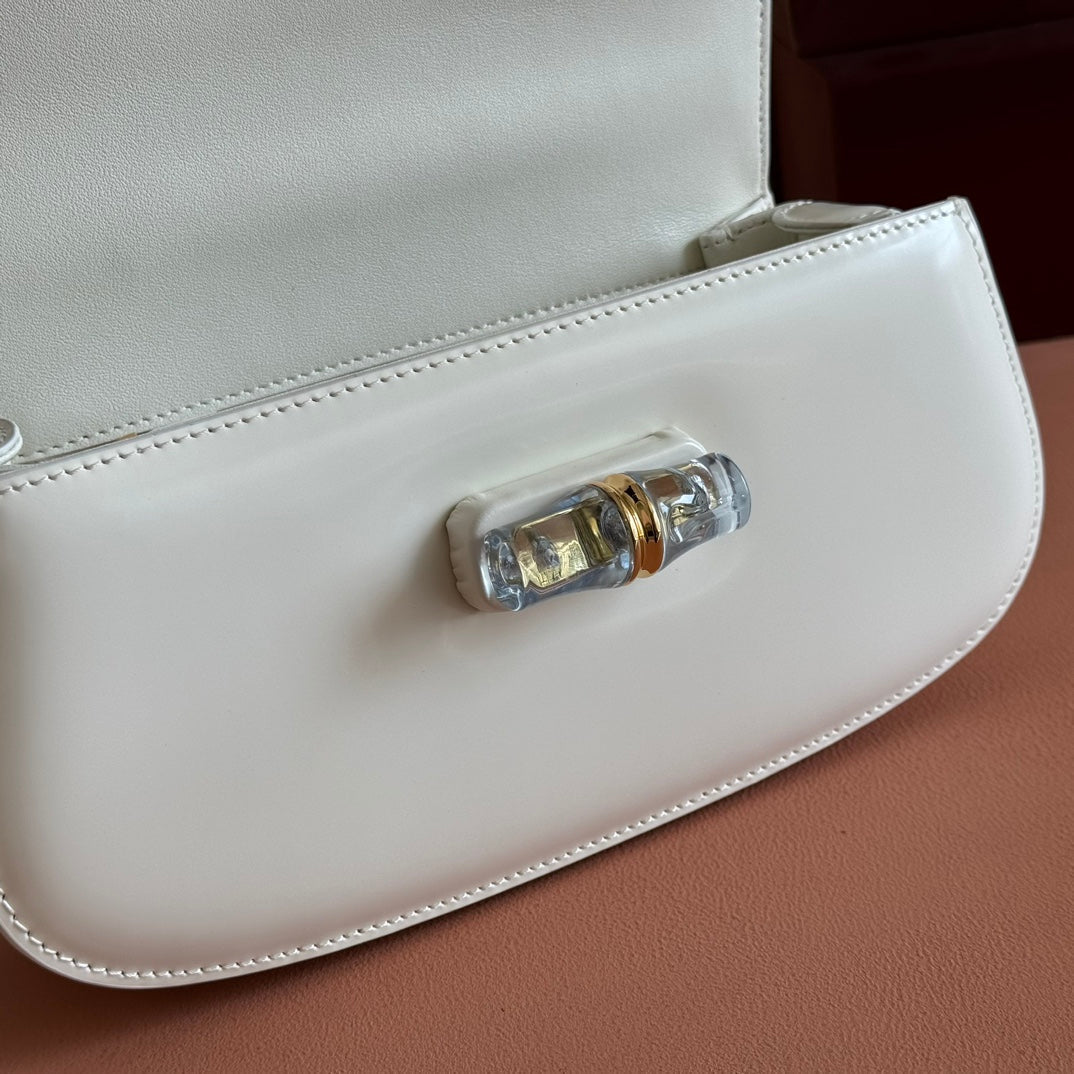 Gucci Bamboo Diva Bag White Leather 251029 mysite