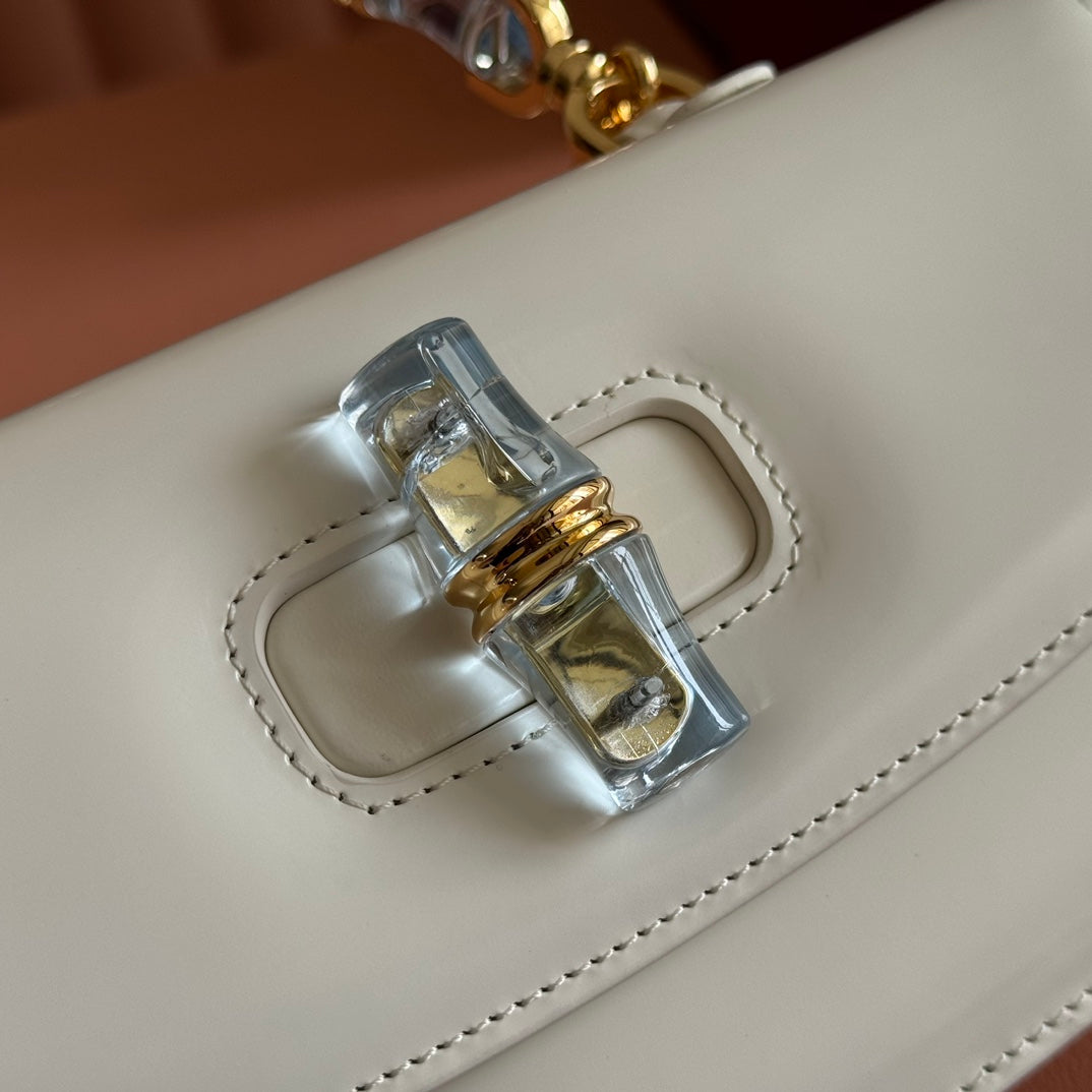 Gucci Bamboo Diva Bag White Leather 251029 mysite