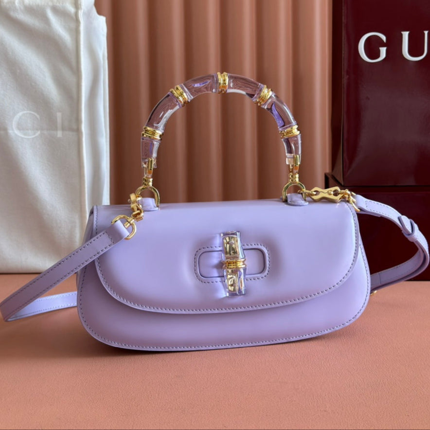 Gucci Bamboo Diva Bag Lilac Leather 251026 mysite