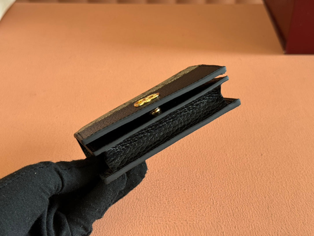 Gucci Marmont Wallet Ebony mix Black Canvas Leather 250957 mysite