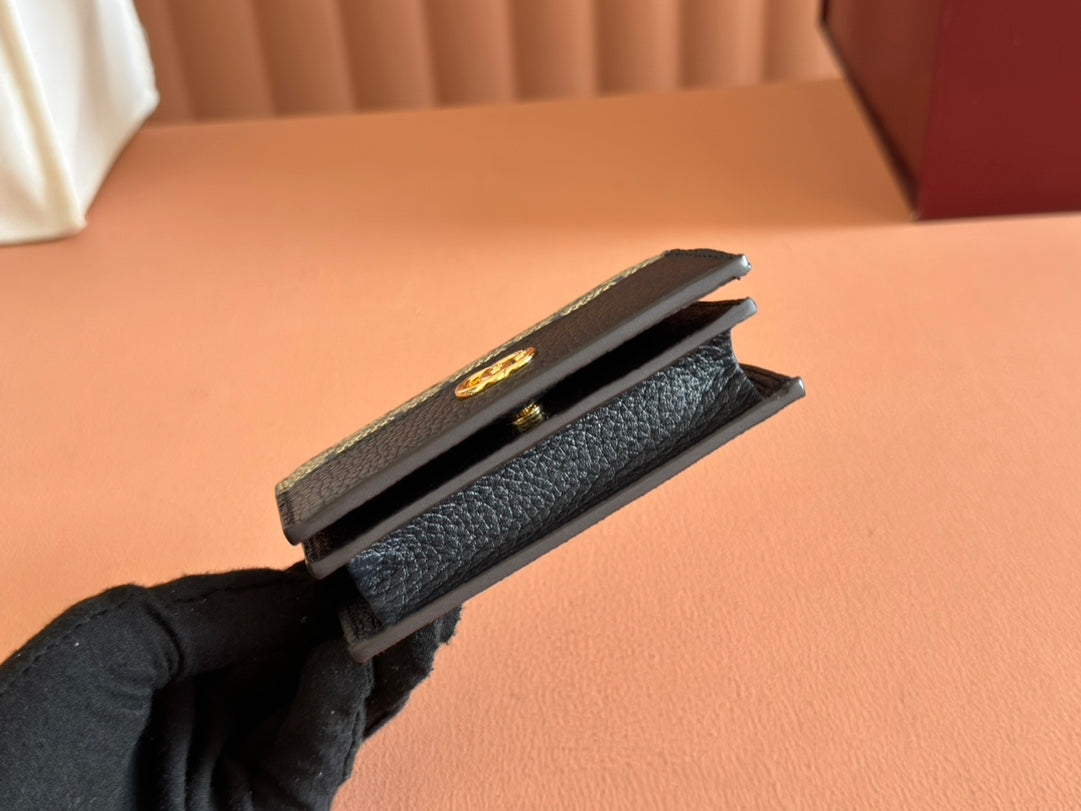 Gucci Marmont Wallet Ebony Blue Black Canvas Leather 250958 mysite