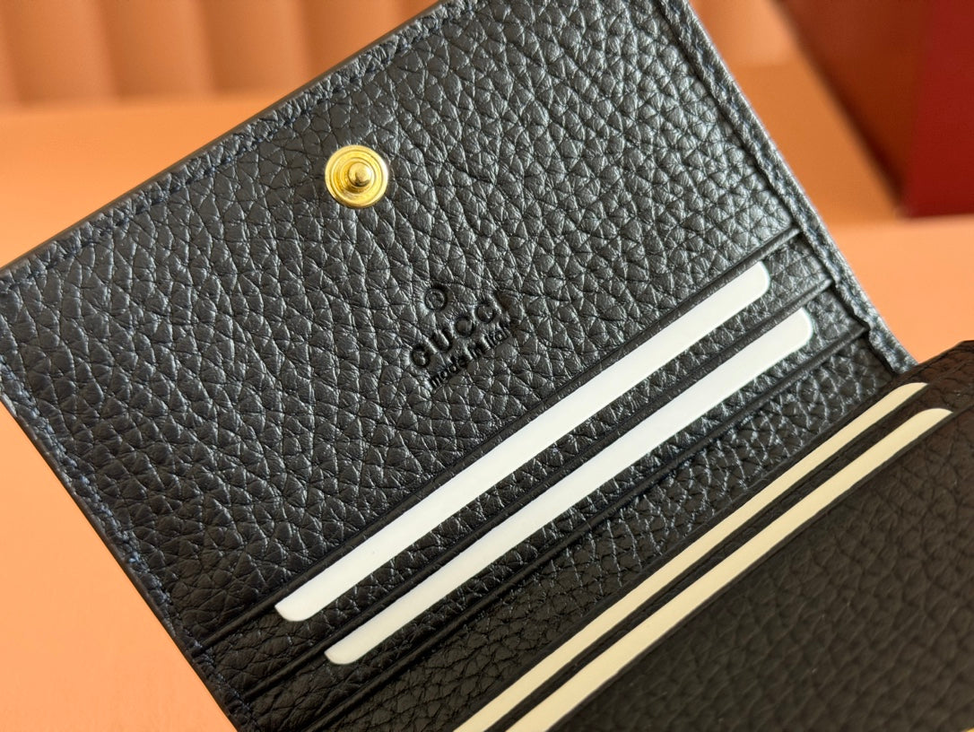 Gucci Marmont Wallet Ebony Blue Black Canvas Leather 250958 mysite