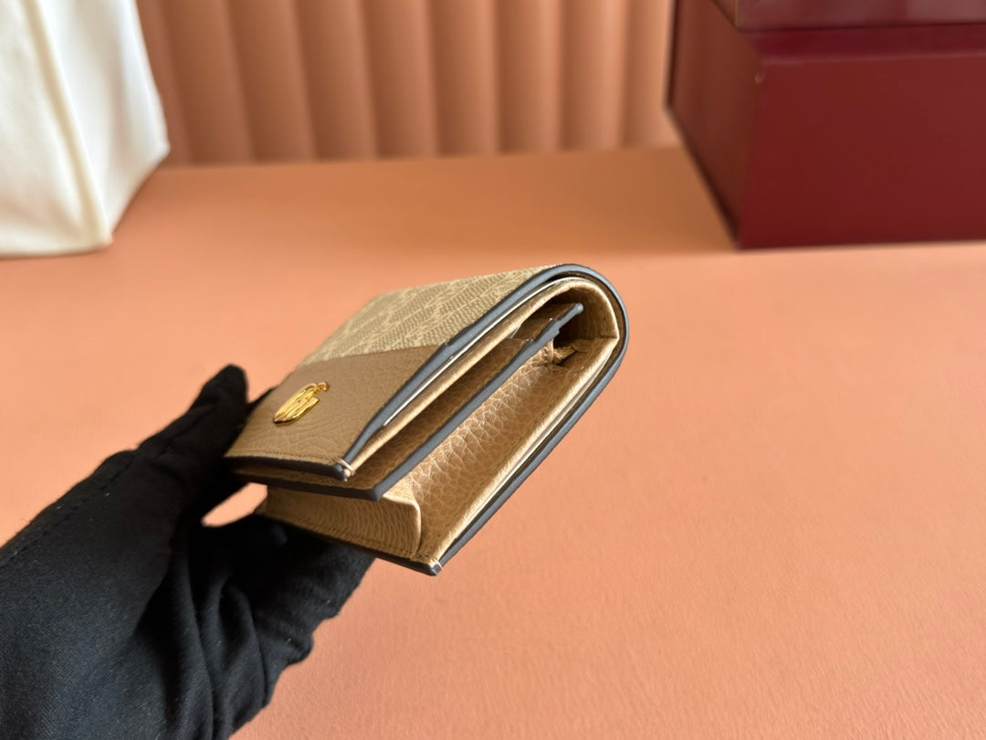 Gucci Marmont Wallet Beige mix Brown Canvas Leather 250959 mysite