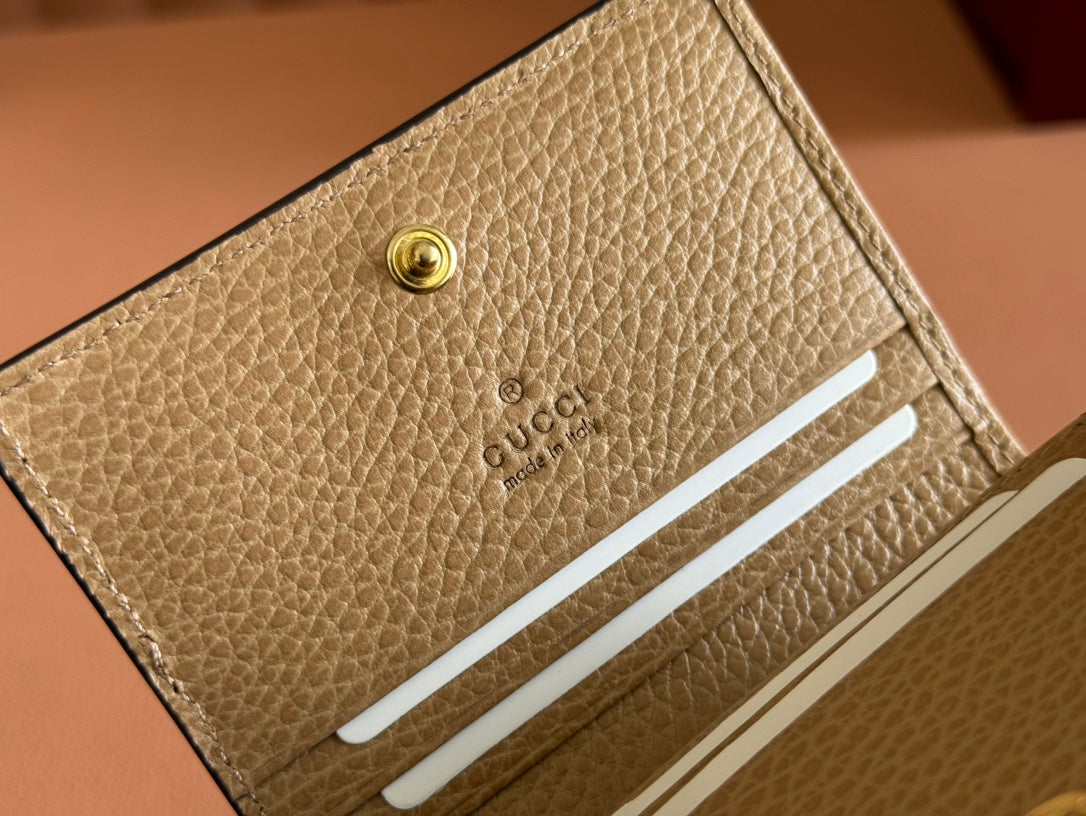 Gucci Marmont Wallet Beige mix Brown Canvas Leather 250959 mysite