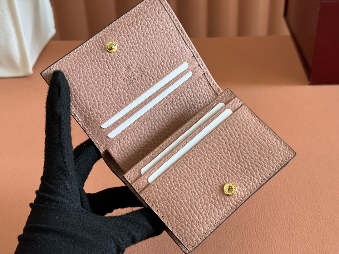 Gucci Marmont Wallet Ebony mix Pink Canvas Leather 250960 mysite