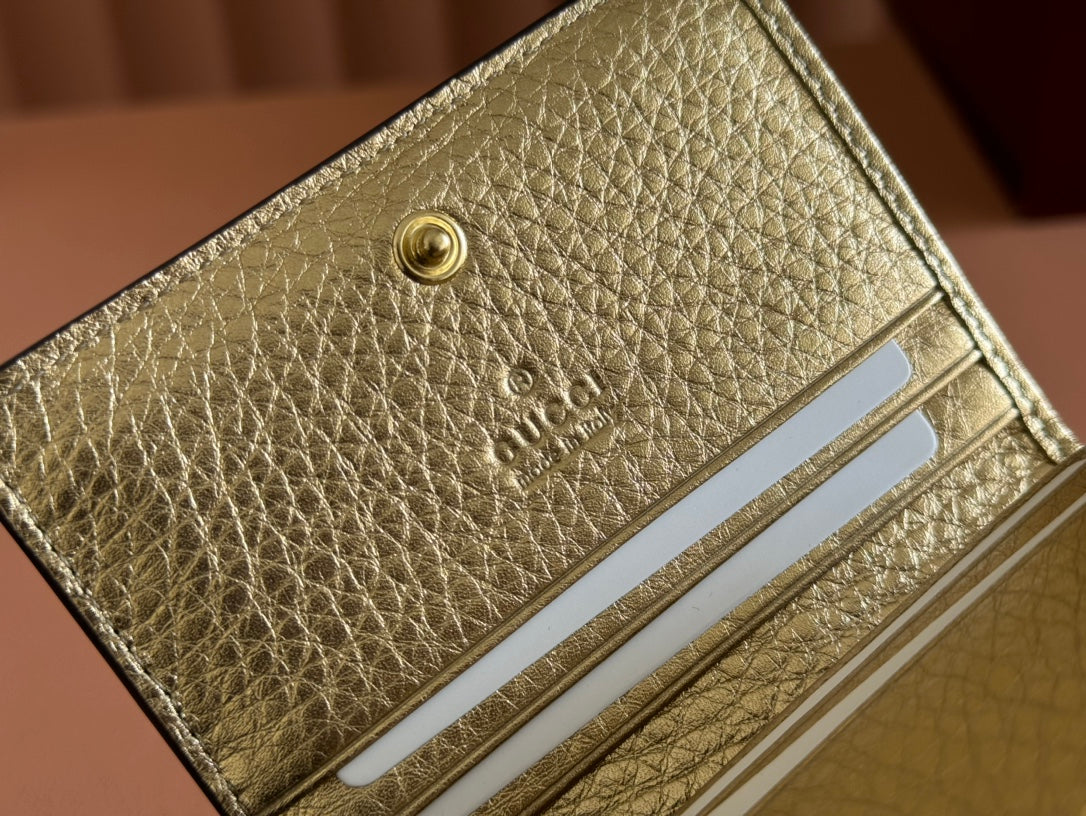 Gucci Marmont Wallet Ebony mix Gold Canvas Leather 250961 mysite