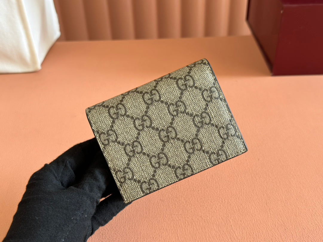 Gucci Marmont Wallet Ebony mix Gold Canvas Leather 250961 mysite