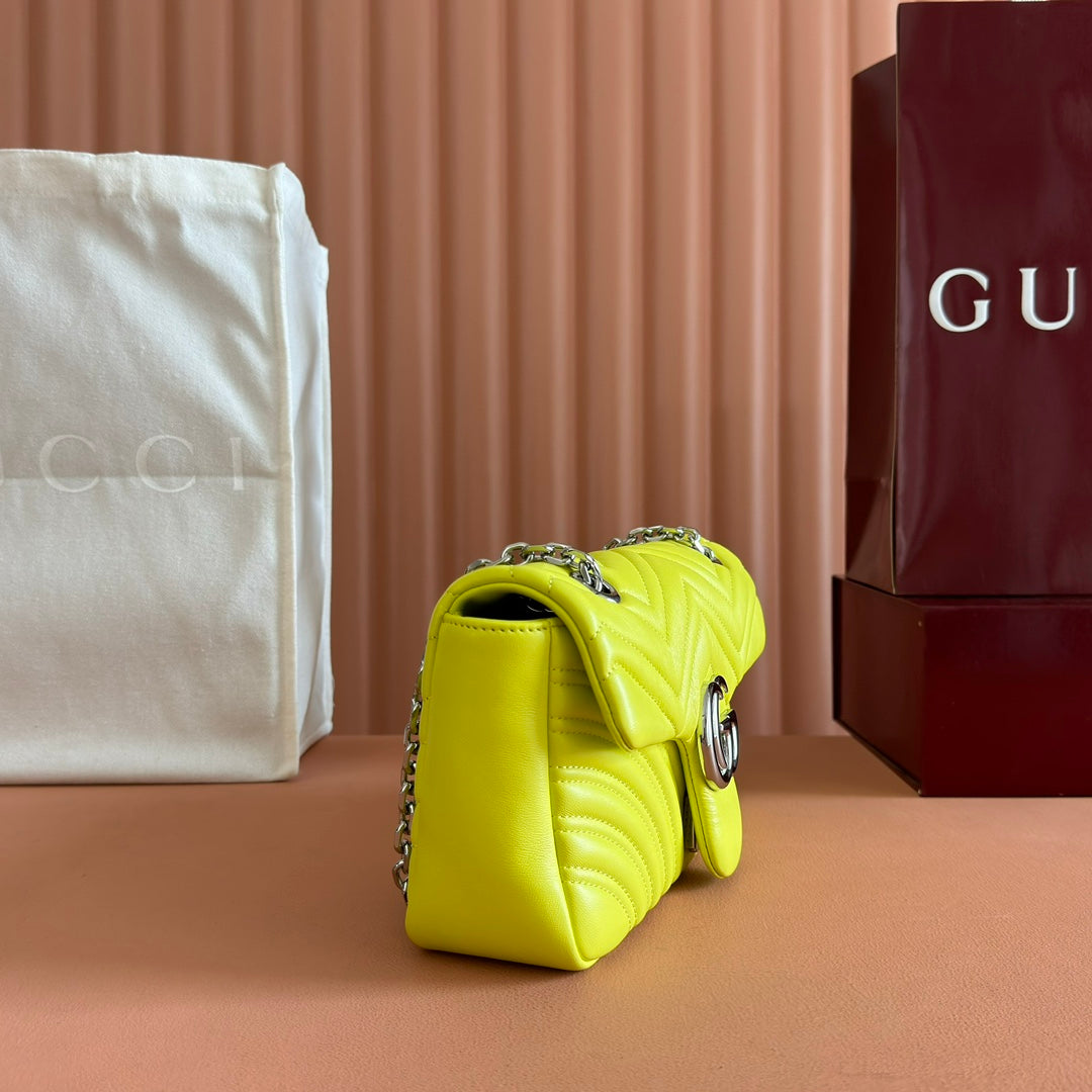 Gucci GG Marmont Bag Yellow Sheepskin 250855 mysite